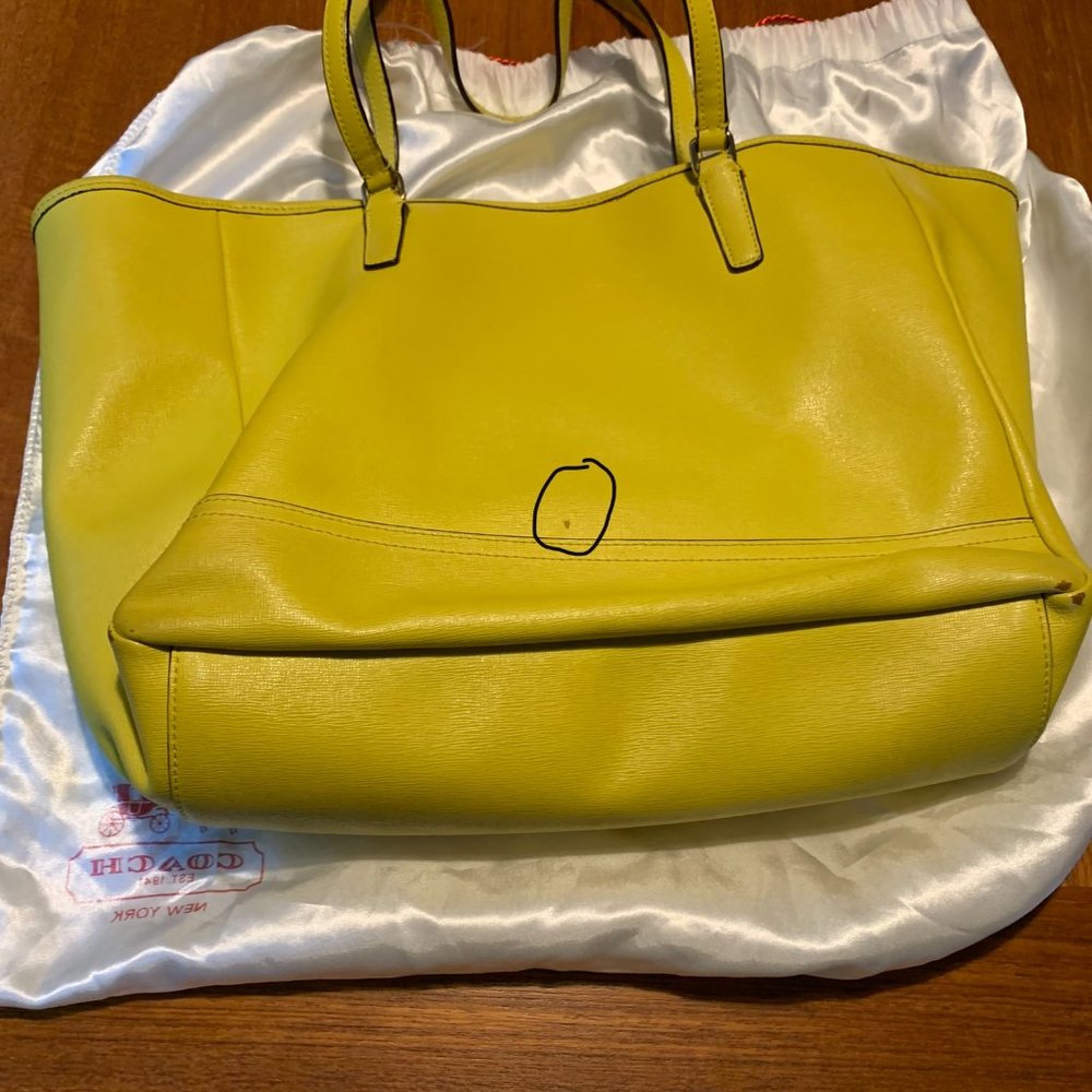 Coach yellow tote